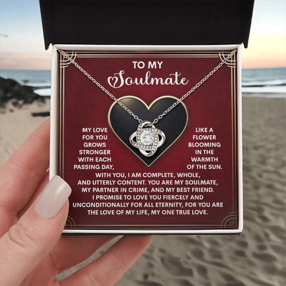 To My Soulmate Jewelry Gift - My One True Love - Love Knot Necklace