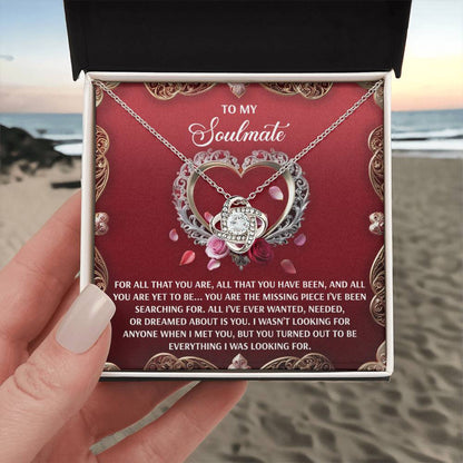 To My Soulmate Jewelry Gift - When I Met You - Love Knot Necklace