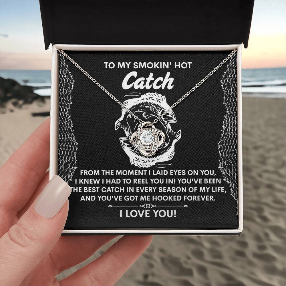 To My Soulmate Jewelry Gift - Got Me Hooked Forever - Love Knot Necklace