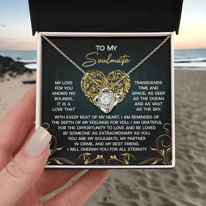 To My Soulmate Jewelry Gift - The Sky - Love Knot Necklace