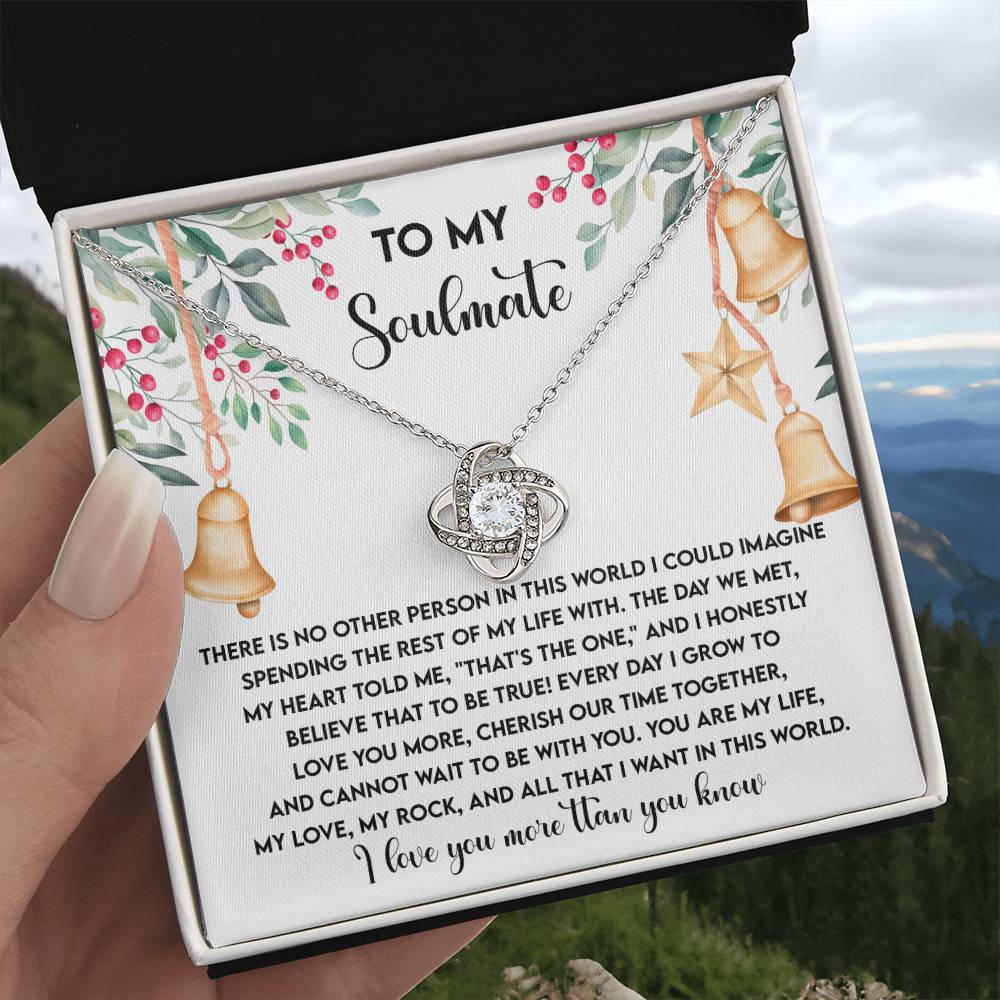 Soulmate Jewelry Gift - Love Knot Necklace - Be With You, I Love You More Than You Know