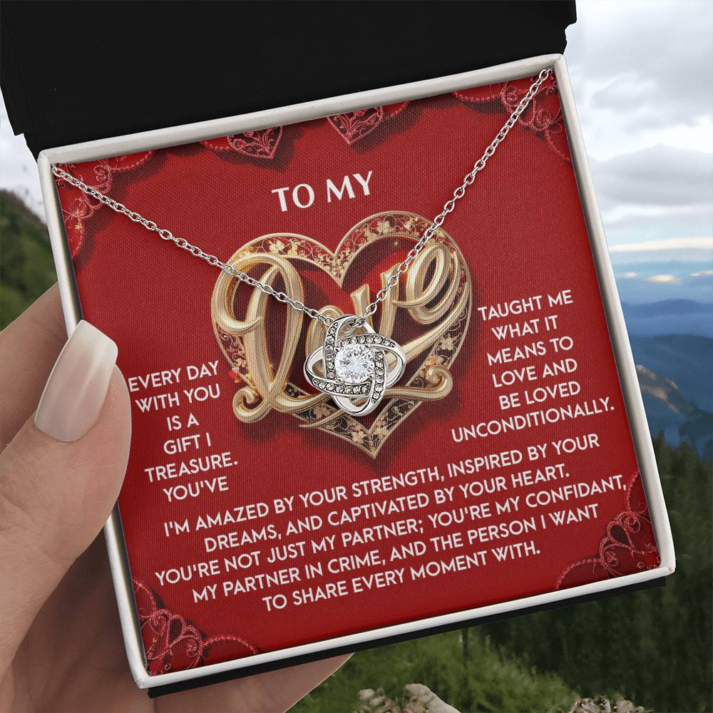 To My Love Jewelry Gift - Love Knot Forever Necklace - Every Moment