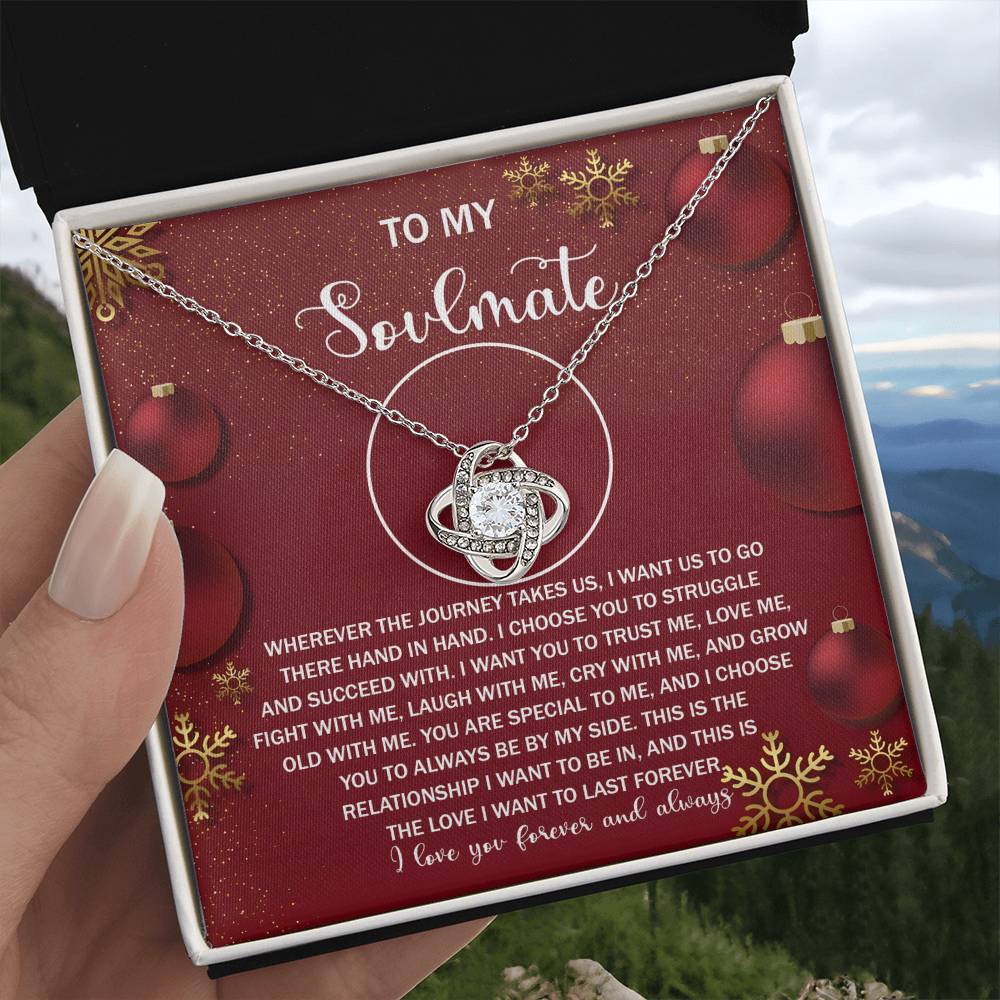 Soulmate Jewelry Gift - Knot Of Love Necklace - Always By My Side