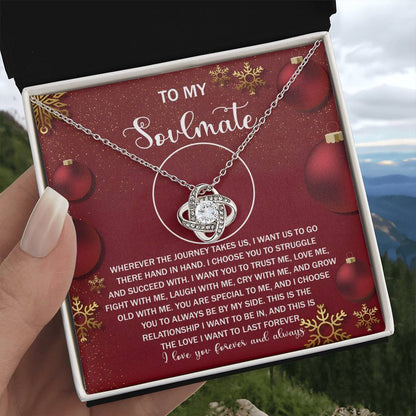 Soulmate Jewelry Gift - Knot Of Love Necklace - Always By My Side