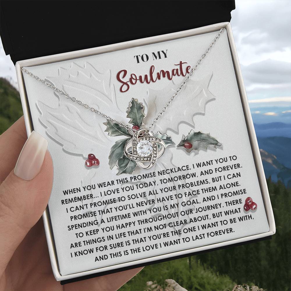 Soulmate Jewelry Gift - Knot Of Love Necklace - You're The One I Want To Be With