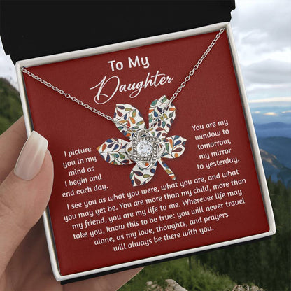 Daughter Jewelry Gift - Knot Of Love Necklace - To Be True