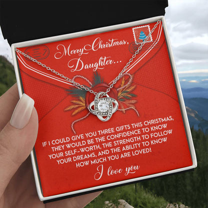 Daughter Jewelry Gift - Love Knot Necklace - This Christmas