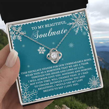 Soulmate Jewelry Gift - Love Knot Necklace - We Are A team