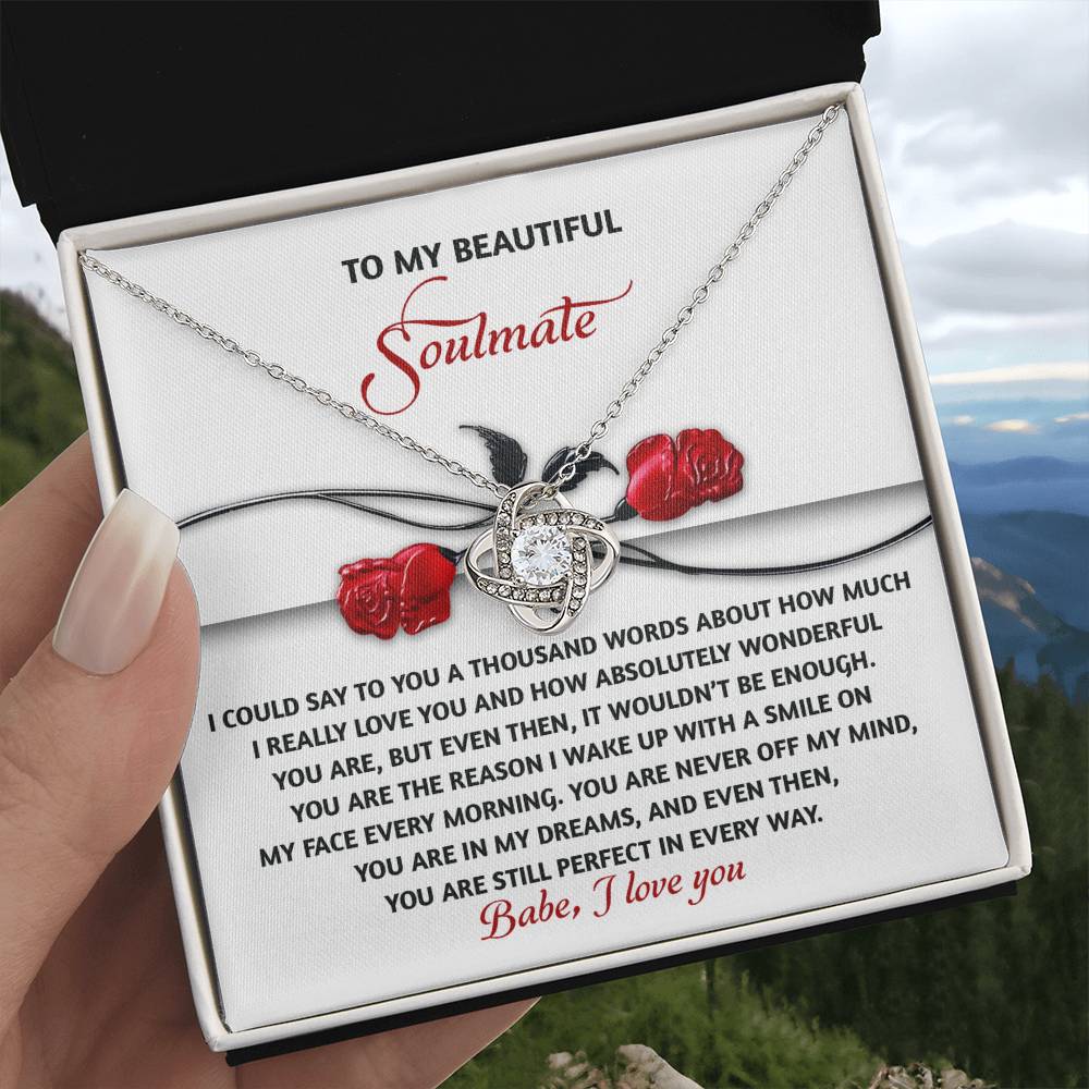 To My Soulmate Jewelry Gift - Love Knot Forever Necklace - Every Morning
