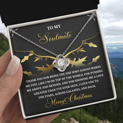 [Pre- Christmas Sale] Soulmate Jewelry Gift -  A Love Greater Than I Have Ever Seen - Love Knot Necklace