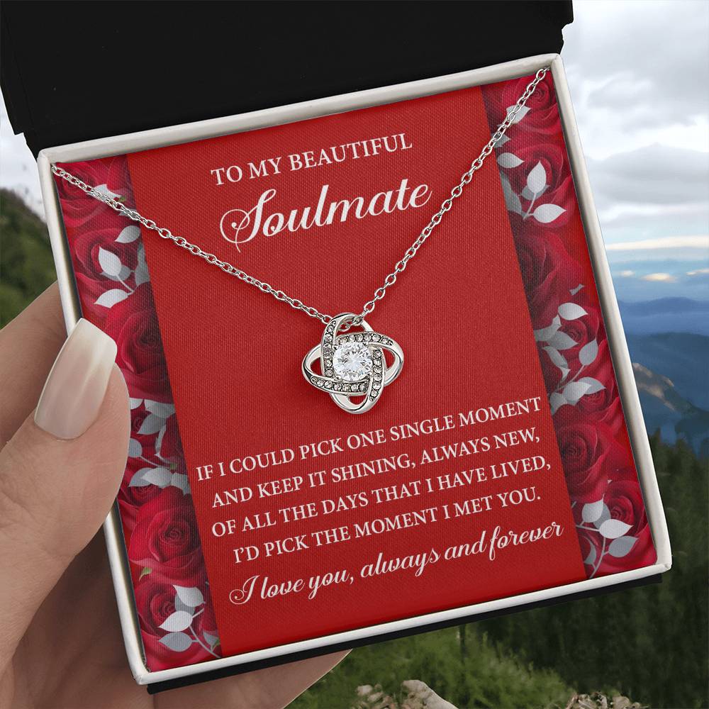 To My Soulmate Jewelry Gift - Love Knot Forever Necklace - Keep It Shining