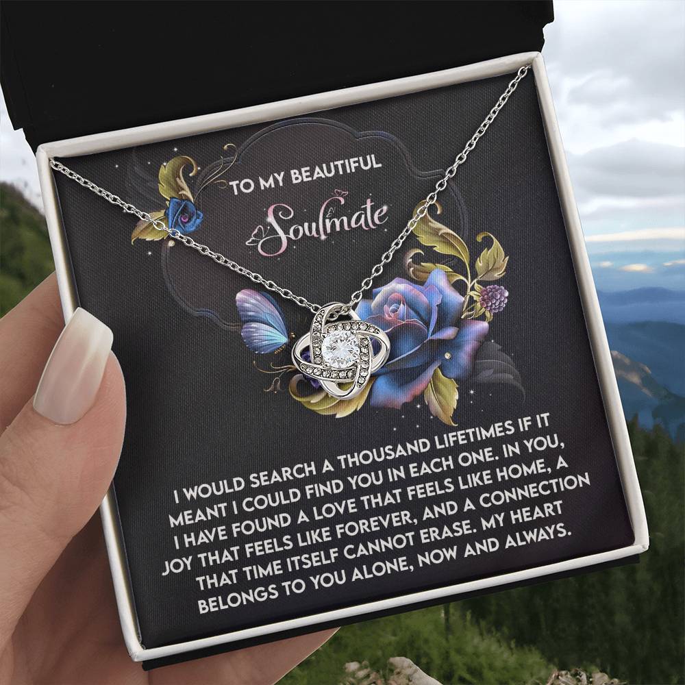To My Soulmate Jewelry Gift - Love Knot Forever Necklace - Like Home