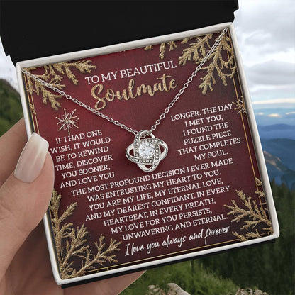 Soulmate Jewelry Gift - Knot Of Love Necklace - Rewind Time