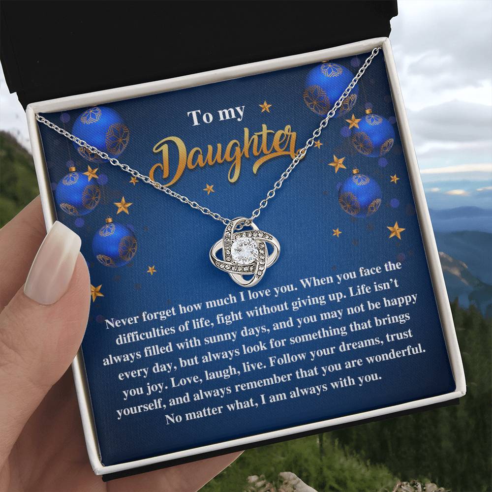 Daughter Jewelry Gift - Knot Of Love Necklace - Sunny Days