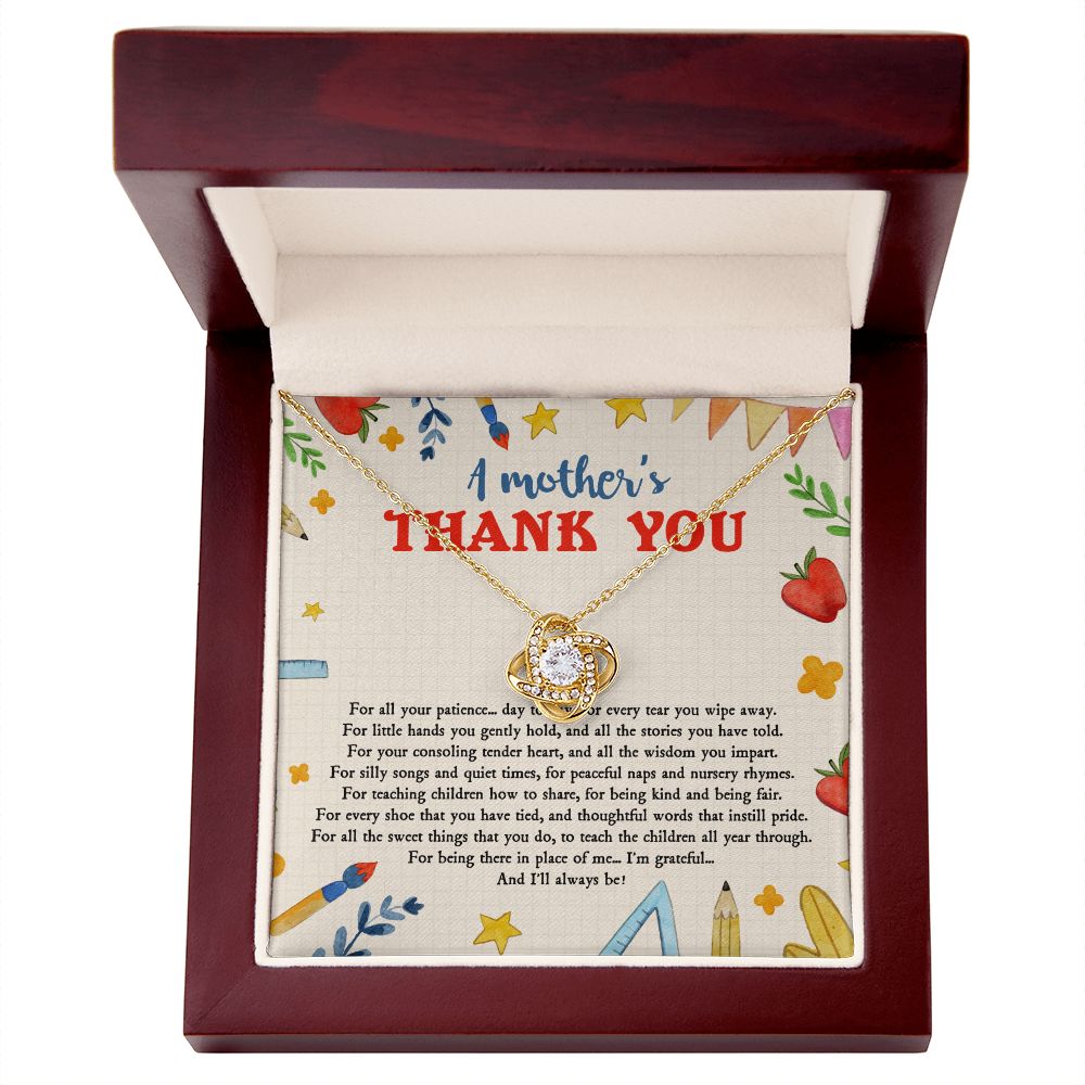 Teacher Appreciation Gifts - Necklace - A Mothers Thank You