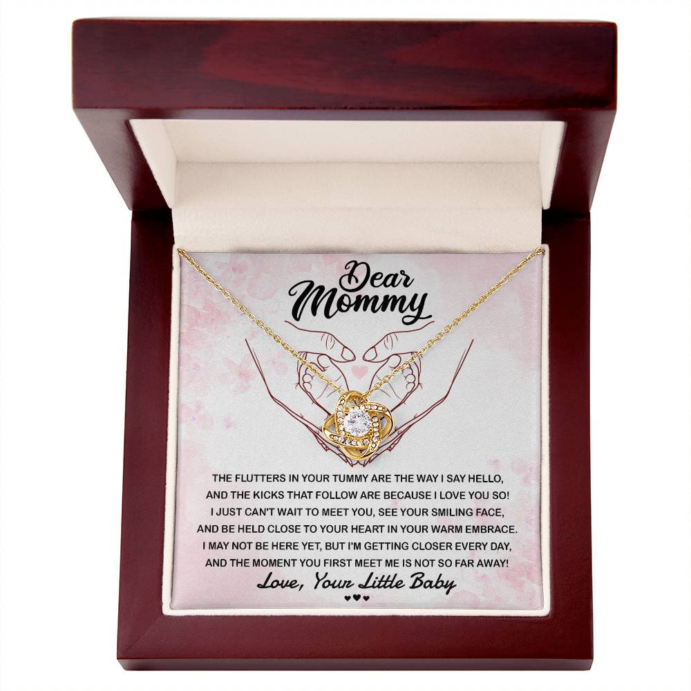 Mom To Be Jewelry Gift - Love Knot Necklace - I Love You