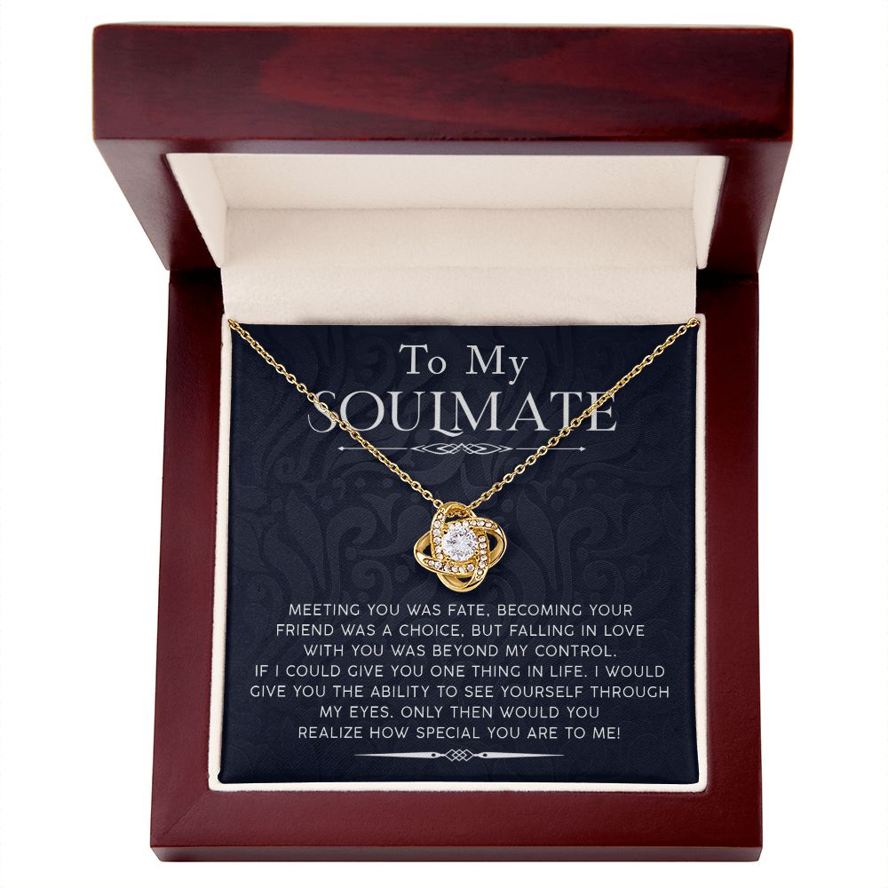 My Soulmate - How Special You Are To Me Love Knot Necklace