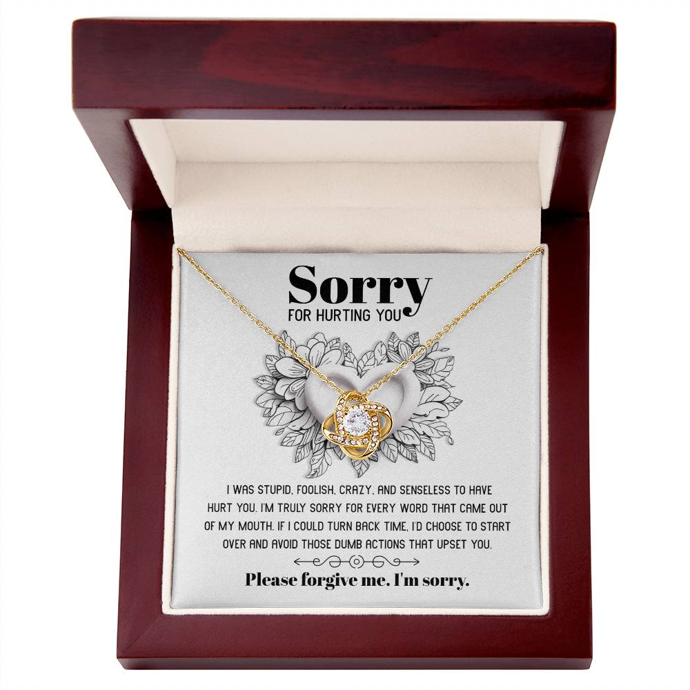 Apology Jewelry Gift - Love Knot Necklace - Turn Back Time