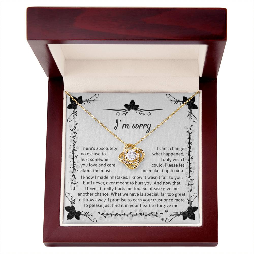 I'm Sorry Gift - Love Knot Necklace - No Excuse