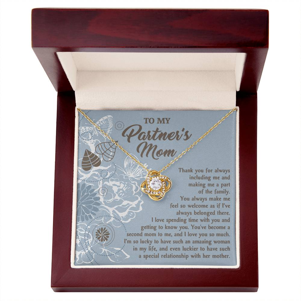 Partners Mom Gift - Part Of Family - Love Knot  Necklace