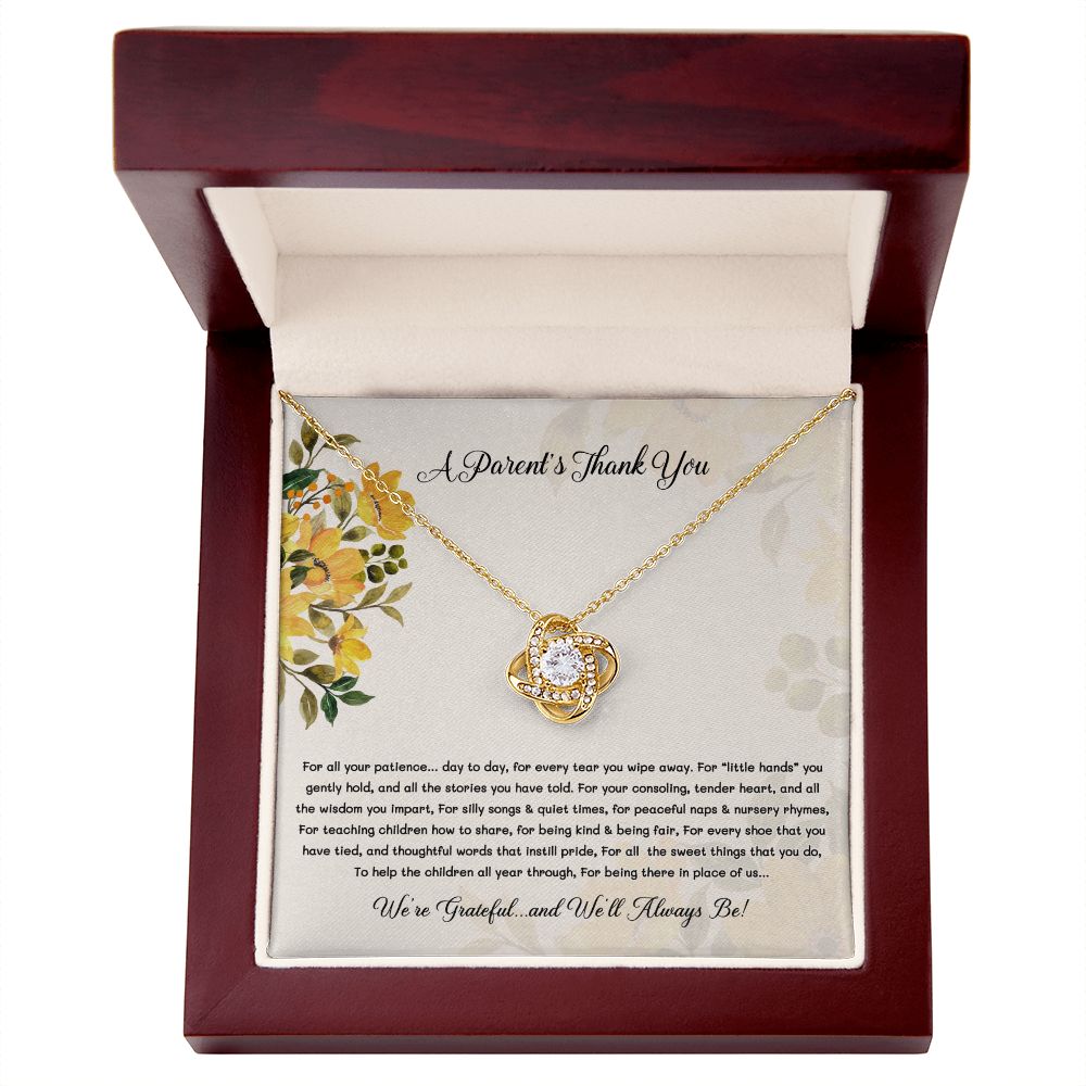 Teacher Appreciation Gifts - Necklace - A Parents Thank You