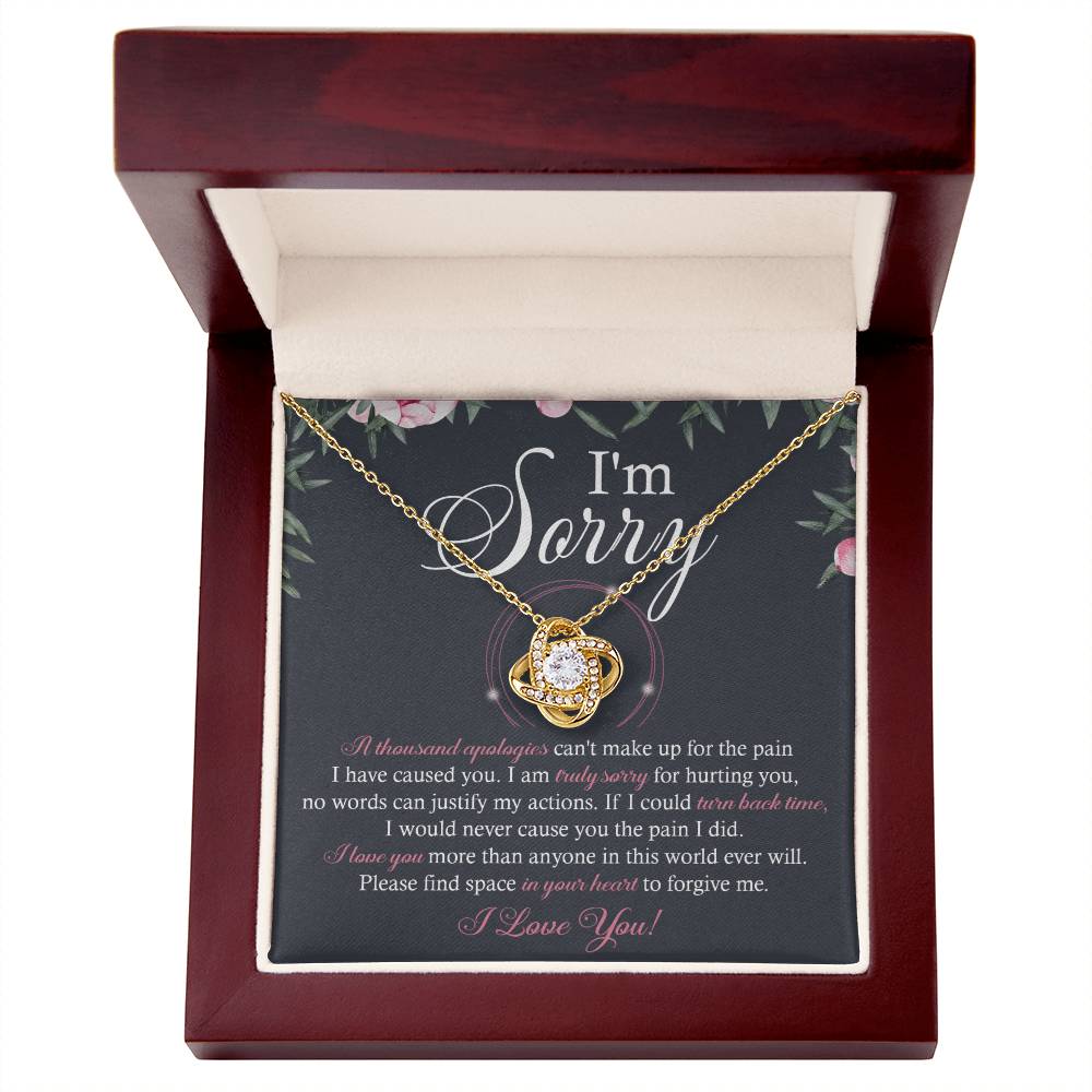 Apology Jewelry Gift - Love Knot Necklace - World Ever Will