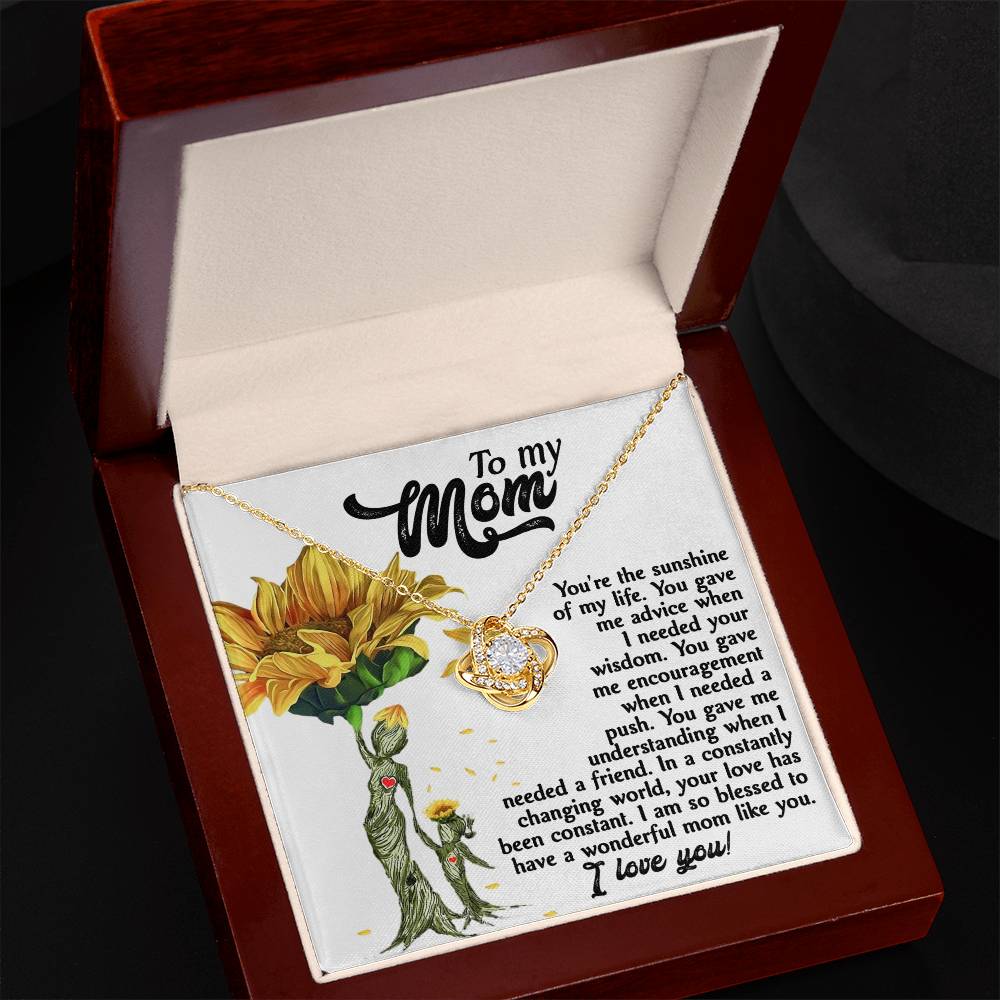 Mom Jewelry Gift - Love Knot Necklace - The Sunshine