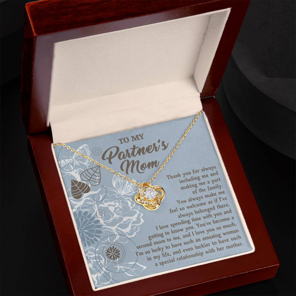 Partners Mom Gift - Part Of Family - Love Knot  Necklace