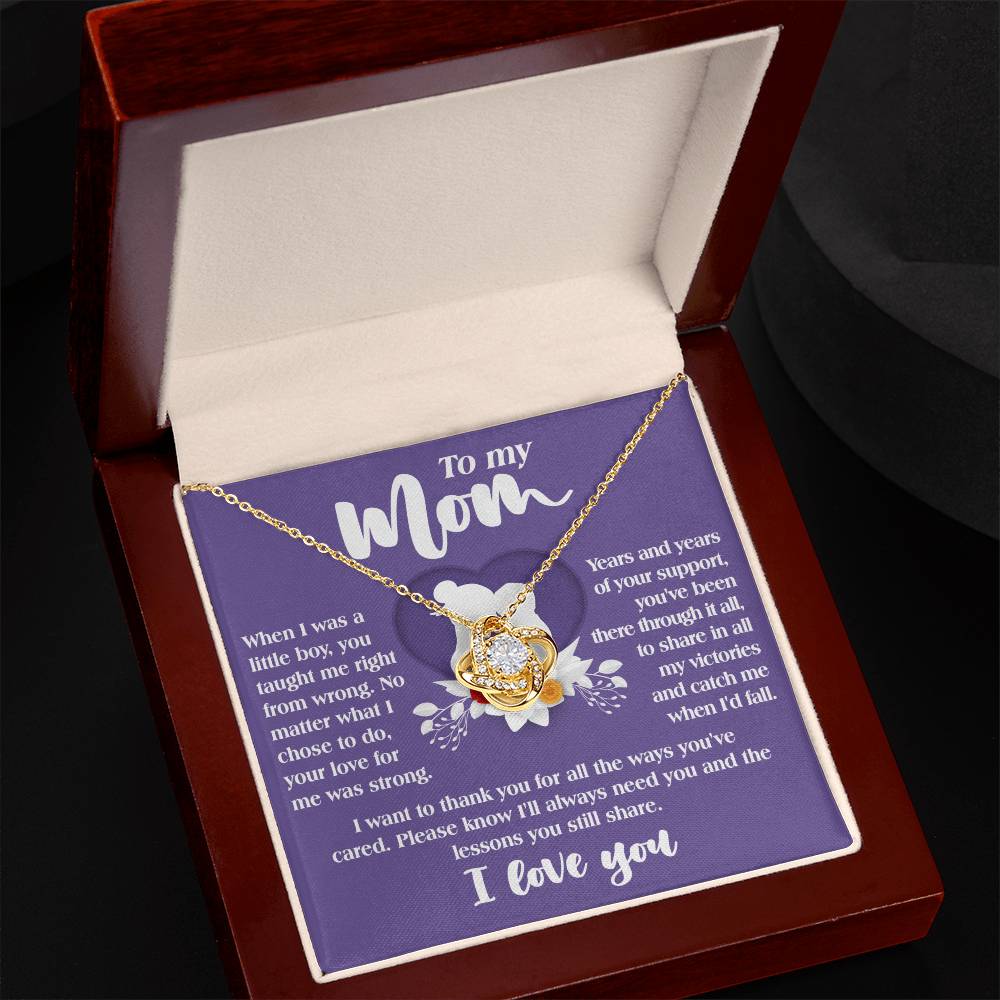 Mom Jewelry Gift - Love Knot Necklace - Ways You've Cared