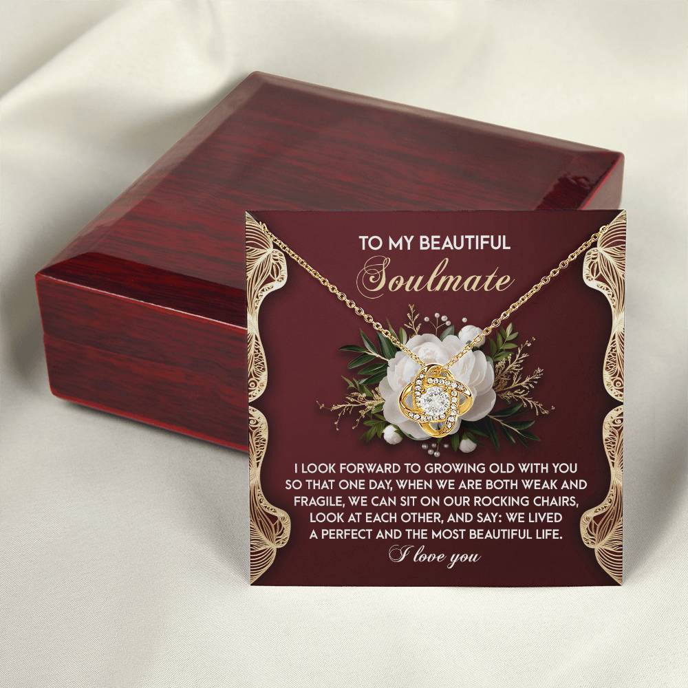 To My Soulmate Jewelry Gift - Love Knot Forever Necklace - Rocking Chairs