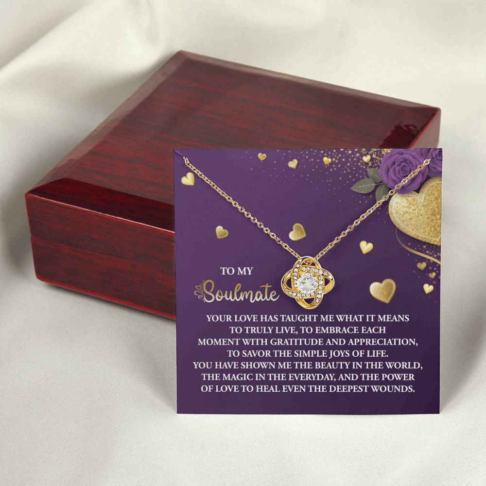 To My Soulmate Jewelry Gift - Love Knot Forever Necklace - Joys Of Life