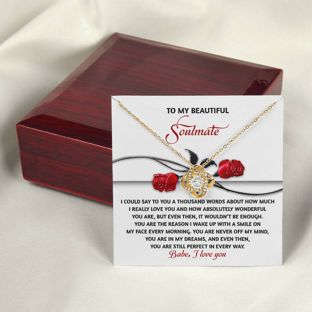 To My Soulmate Jewelry Gift - Love Knot Forever Necklace - Every Morning