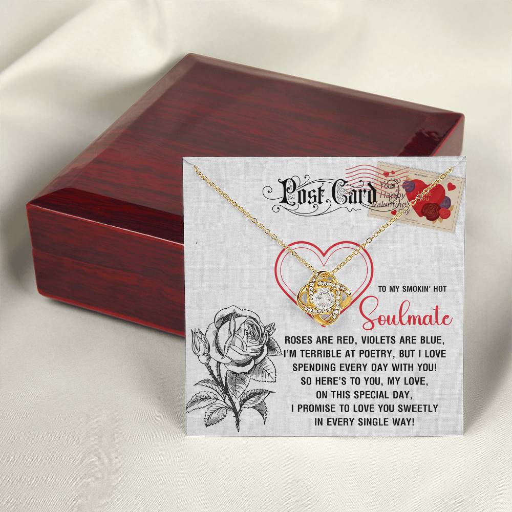 To My Soulmate Jewelry Gift - Love Knot Forever Necklace - Special Day