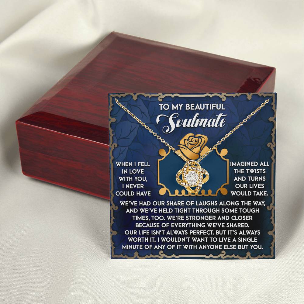 To My Soulmate Jewelry Gift - Love Knot Forever Necklace - The Way