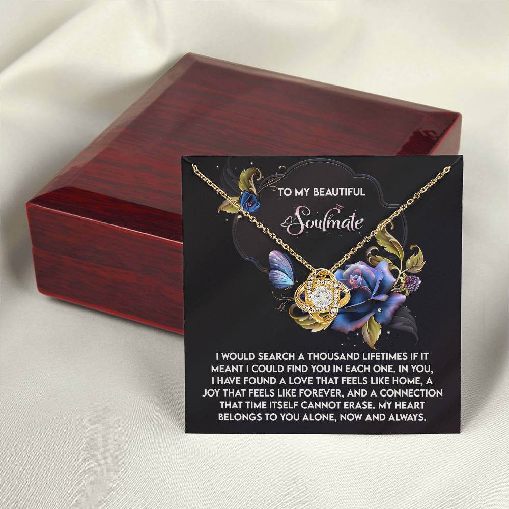 To My Soulmate Jewelry Gift - Love Knot Forever Necklace - Like Home
