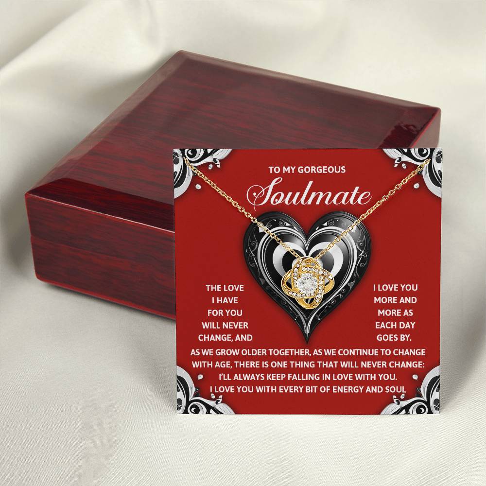 To My Soulmate Jewelry Gift - Love Knot Forever Necklace - Energy and Soul