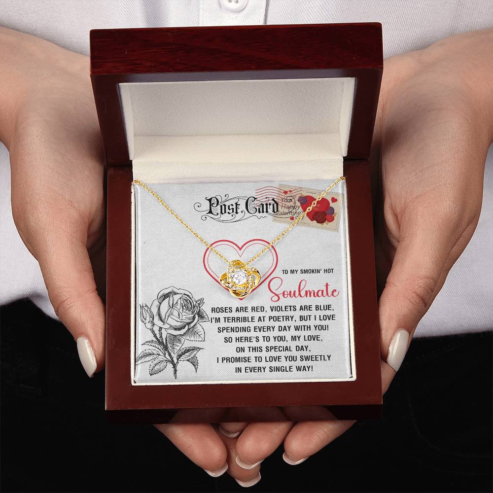 To My Soulmate Jewelry Gift - Love Knot Forever Necklace - Special Day