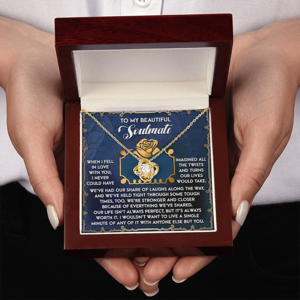 To My Soulmate Jewelry Gift - Love Knot Forever Necklace - The Way