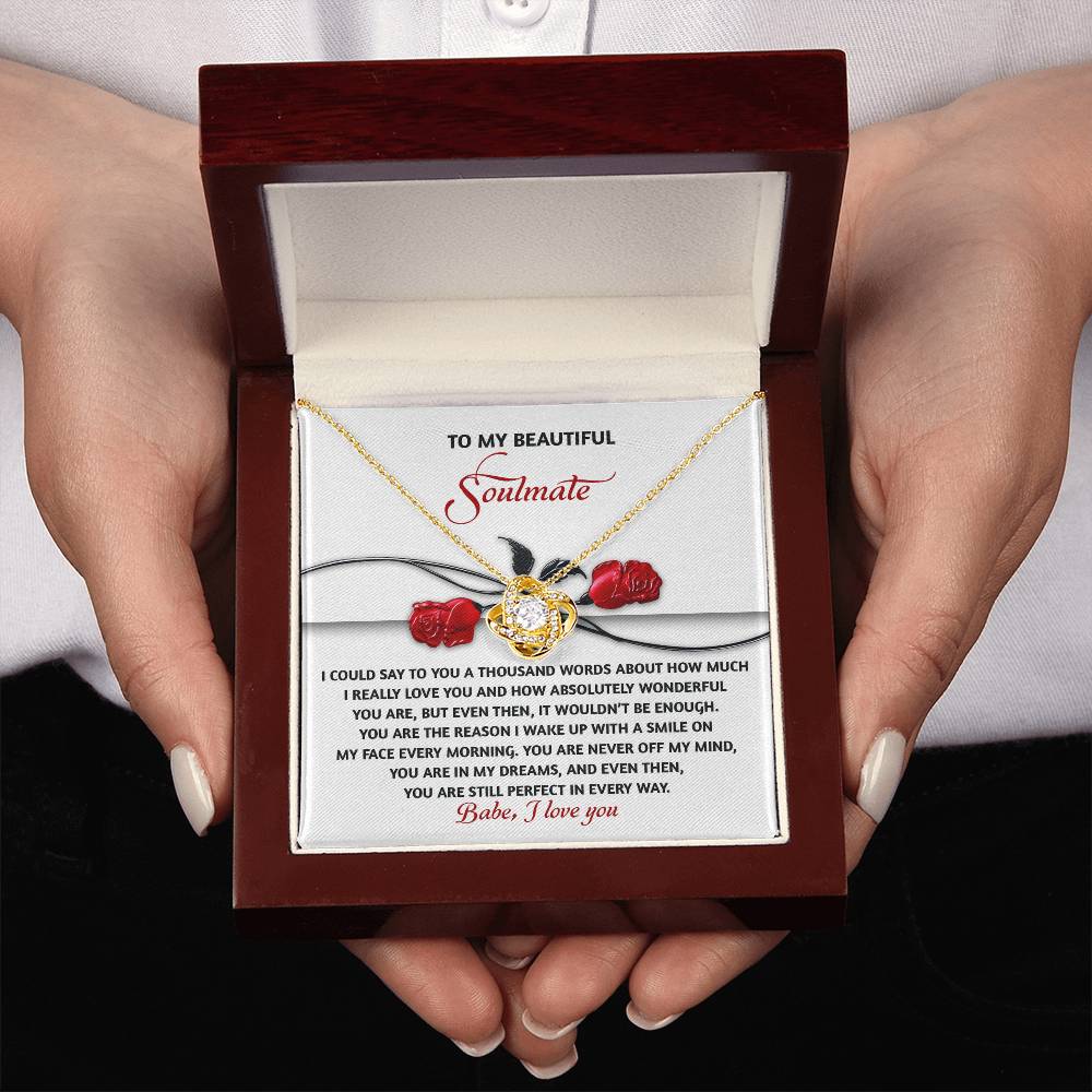 To My Soulmate Jewelry Gift - Love Knot Forever Necklace - Every Morning