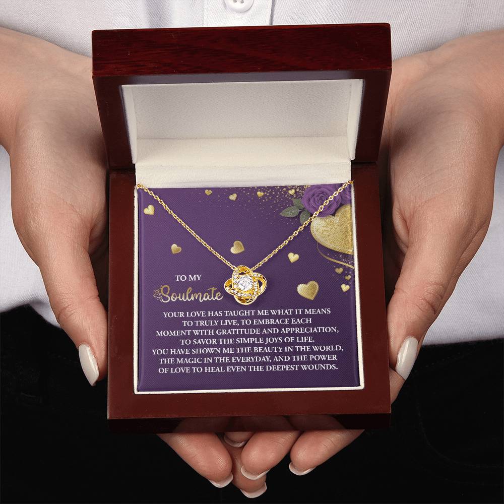 To My Soulmate Jewelry Gift - Love Knot Forever Necklace - Joys Of Life