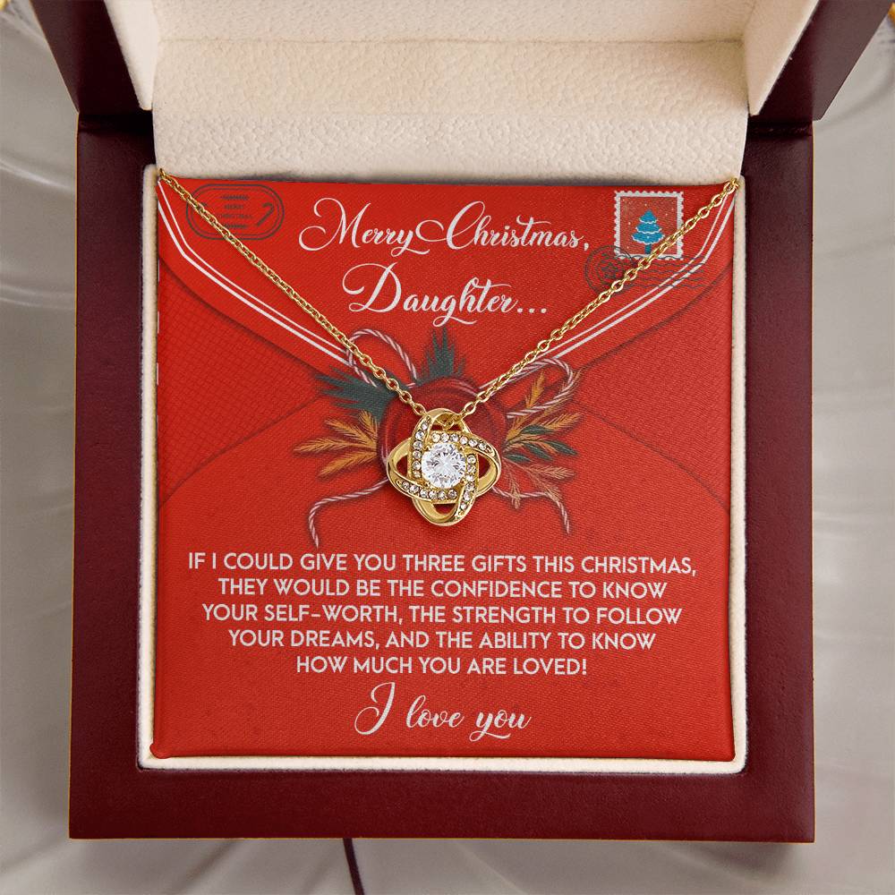 Daughter Jewelry Gift - Love Knot Necklace - This Christmas