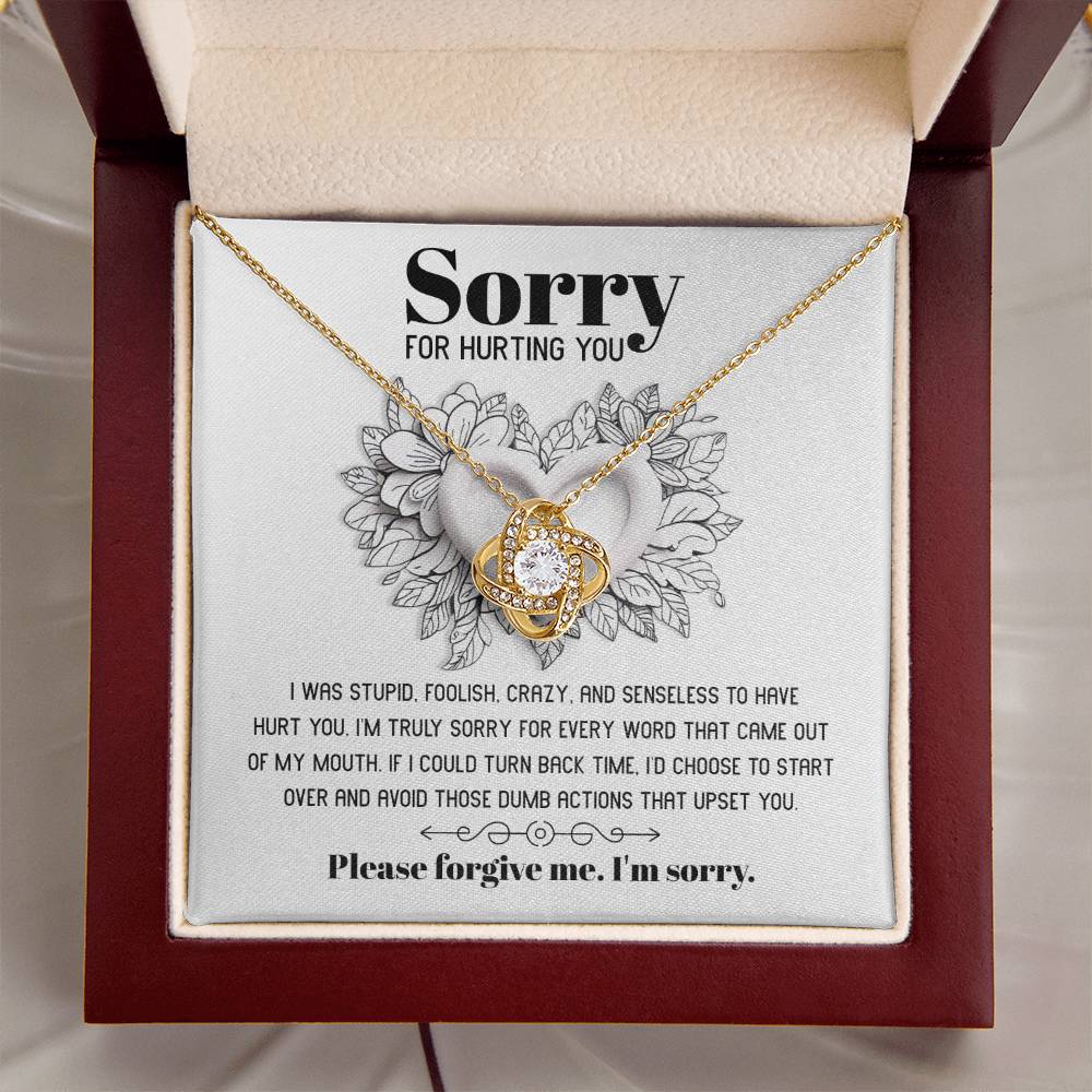 Apology Jewelry Gift - Love Knot Necklace - Turn Back Time