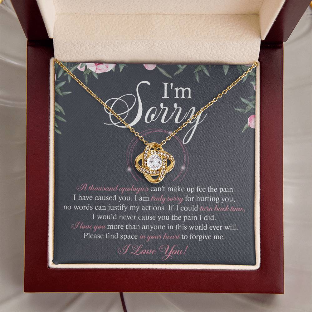 Apology Jewelry Gift - Love Knot Necklace - World Ever Will