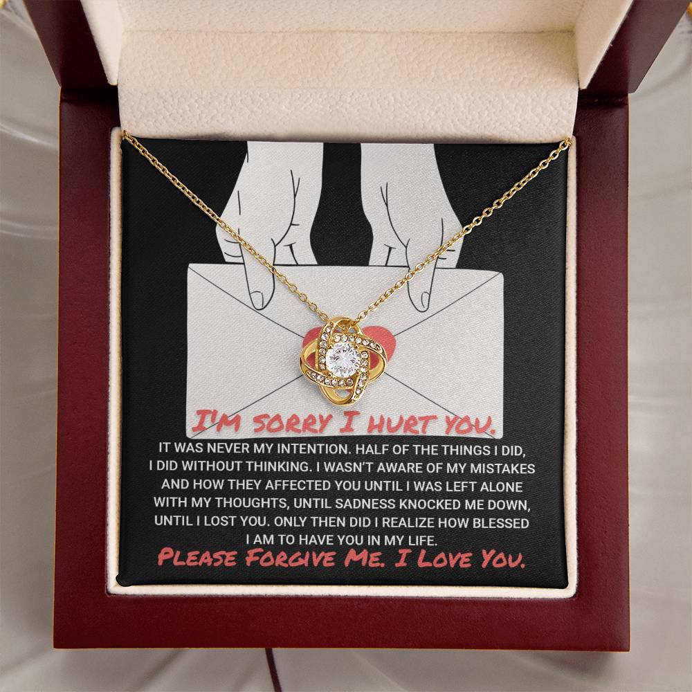 Apology Jewelry Gift - Love Knot Necklace - Without Thinking