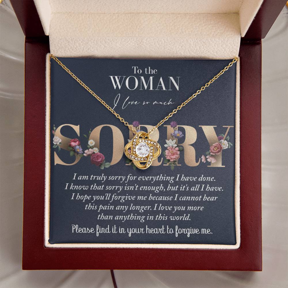 Apology Jewelry Gift - Love Knot Necklace - Bear This Pain