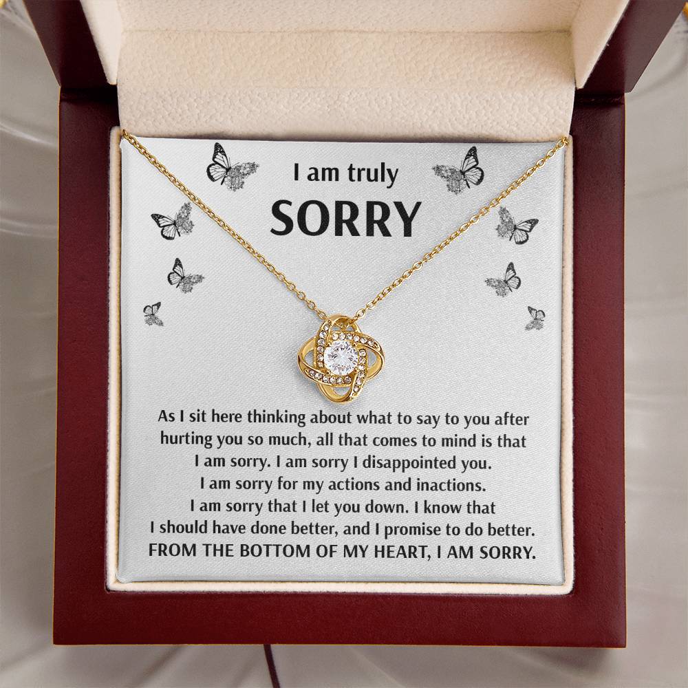 Apology Jewelry Gift - Love Knot Necklace - I Should Have Done Better