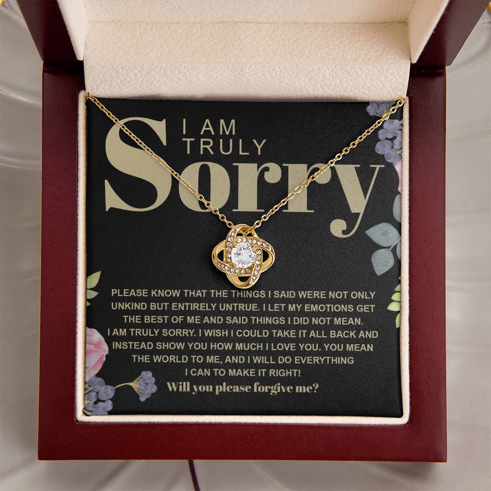 Apology Jewelry Gift - Love Knot Necklace - Best of Me