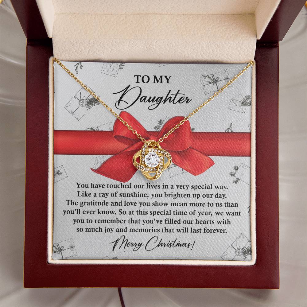 Daughter Jewelry Gift - Love Knot Necklace - Special Way