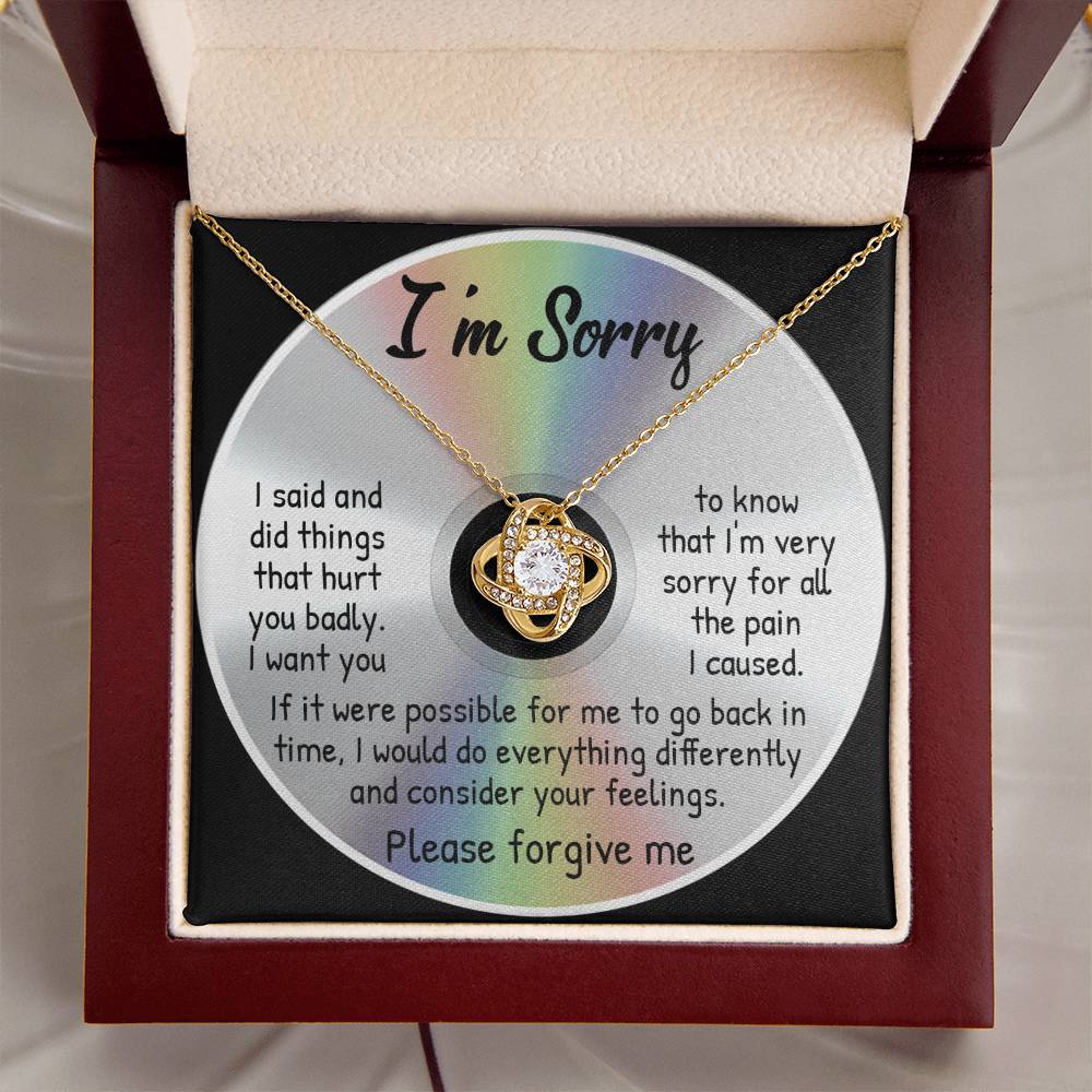 Apology Jewelry Gift - Love Knot Necklace - Back In Time