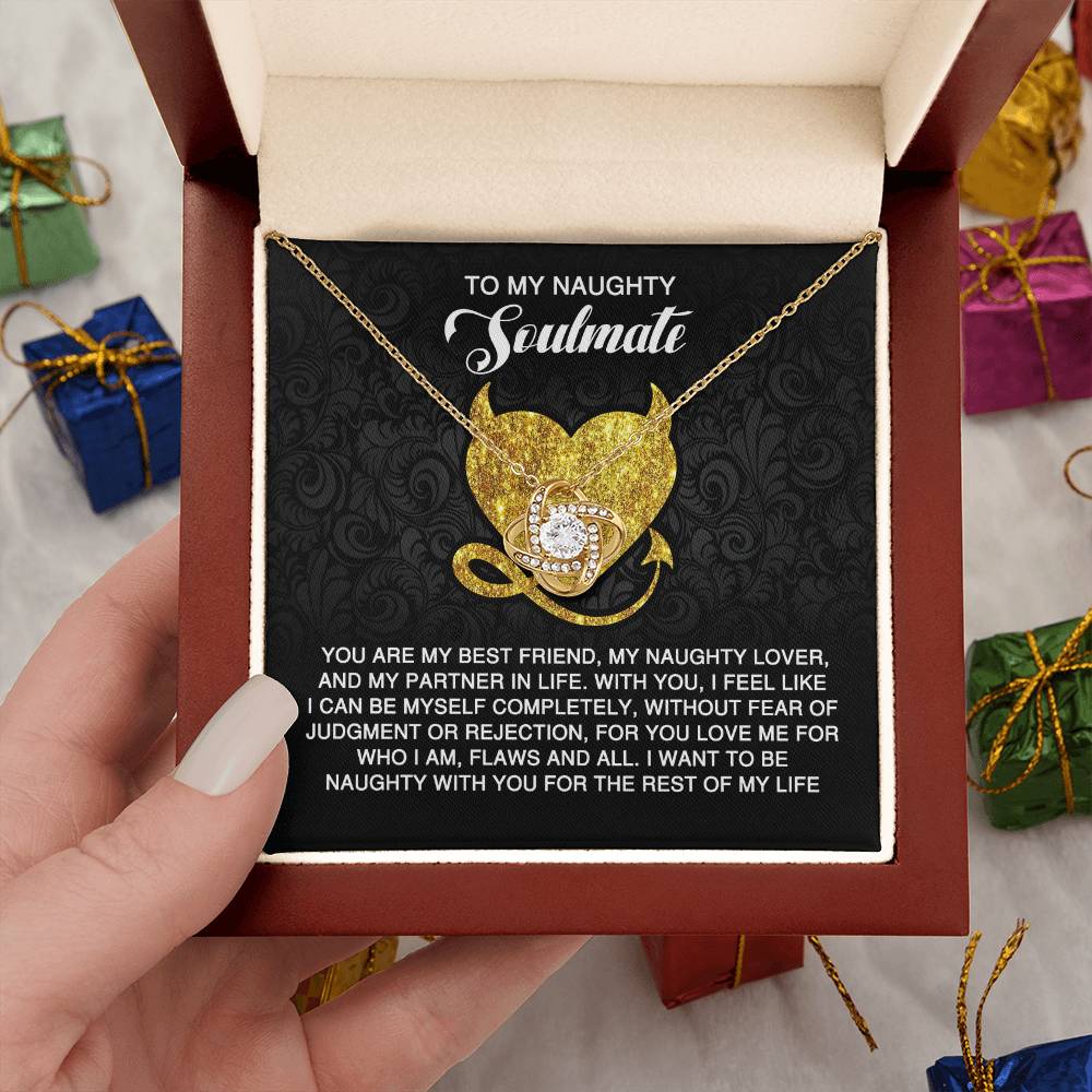 To My Soulmate Jewelry Gift - Naughty With You - Love Knot Necklace